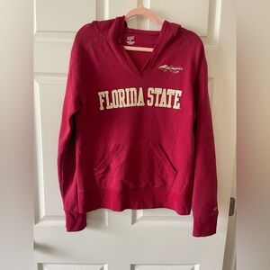 Soffe Women's Maroon Florida State V-Neck Hoodie
